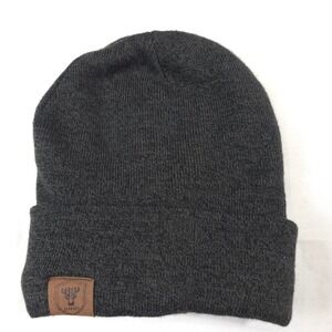 Ozero Beanie Faux Shearling Lined Charcoal Grey Unisex One Size Gorpcore